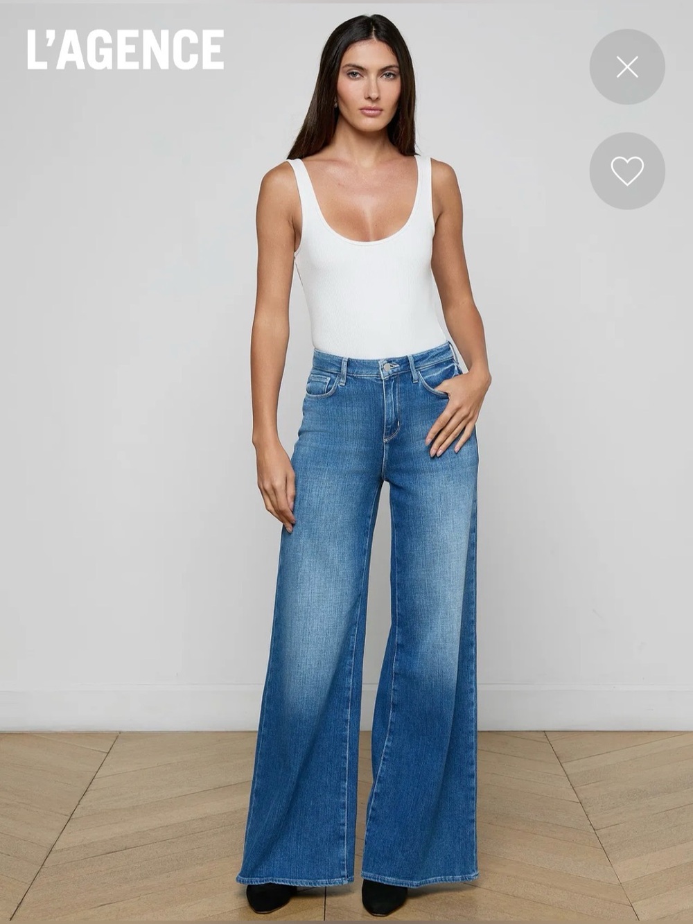 L'AGENCE Quincy Wide-Leg High-Rise Jeans